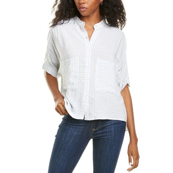 Max Studio Button Down Plaid Shirt - Picture 3 of 16